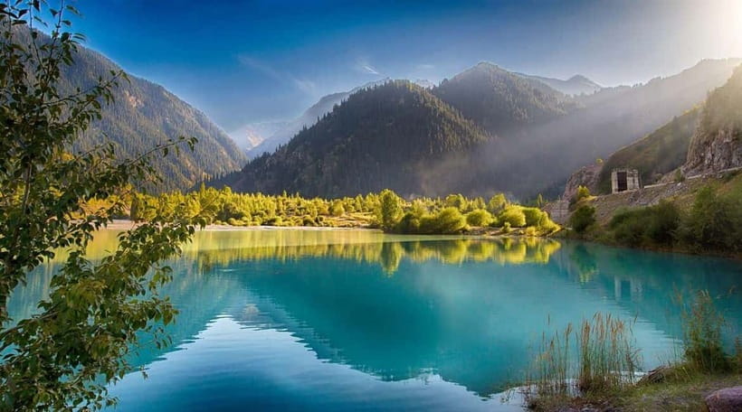 Almaty: Issyk Lake, Bear Waterfall & Trout Farm Day Trip - Issyk Lake: one quiet hour beside turquoise water