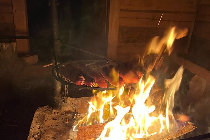 Arctic Reindeer Farm Experience with Snowshoeing in the Wild - A short move to the lakeside cabin