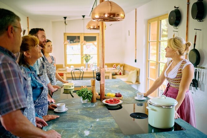 Bavarian Schnitzel Cooking Class in Oberaudorf Farmhouse - Making the salads first