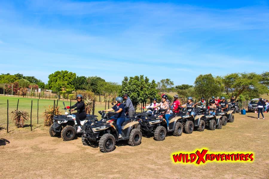 CAPE TOWN: QUAD BIKE FUN RIDE AT OSTRICH RANCH, DURBANVILLE - Riding the bush trails at Ostrich Ranch