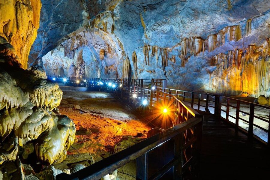 Cave Explore- Paradise Cave & Phong Nha Cave - Duck Farm - Exploring Phong Nha Cave by boat and on foot