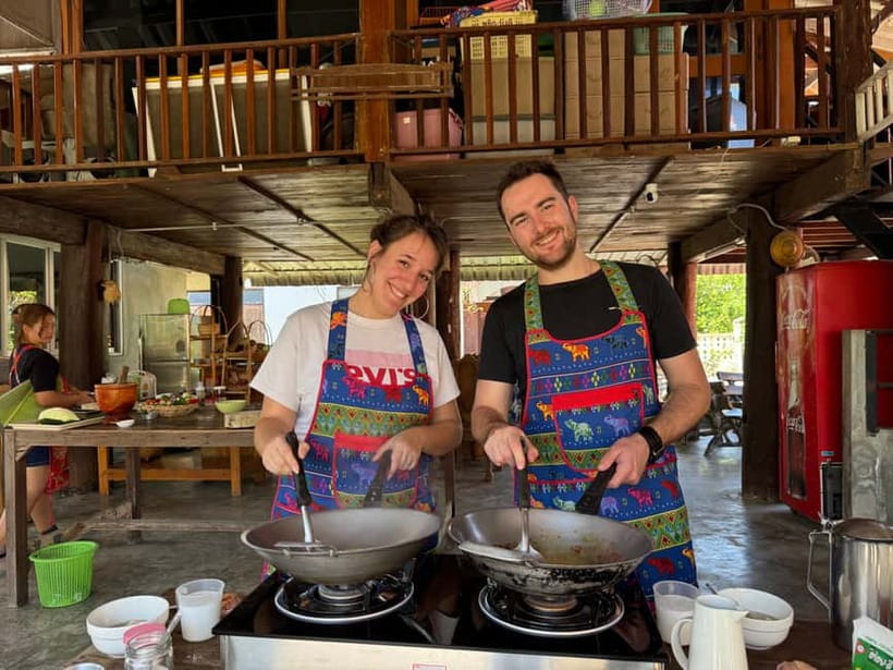 Chiang Mai : Cook in Farm, Market tour & Go by a Local Train - Eating what you prepared