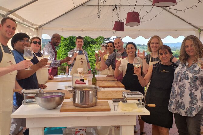 Cooking Class on a Family Farm in Chianti with Lunch - Lunch above the vineyards and olive trees