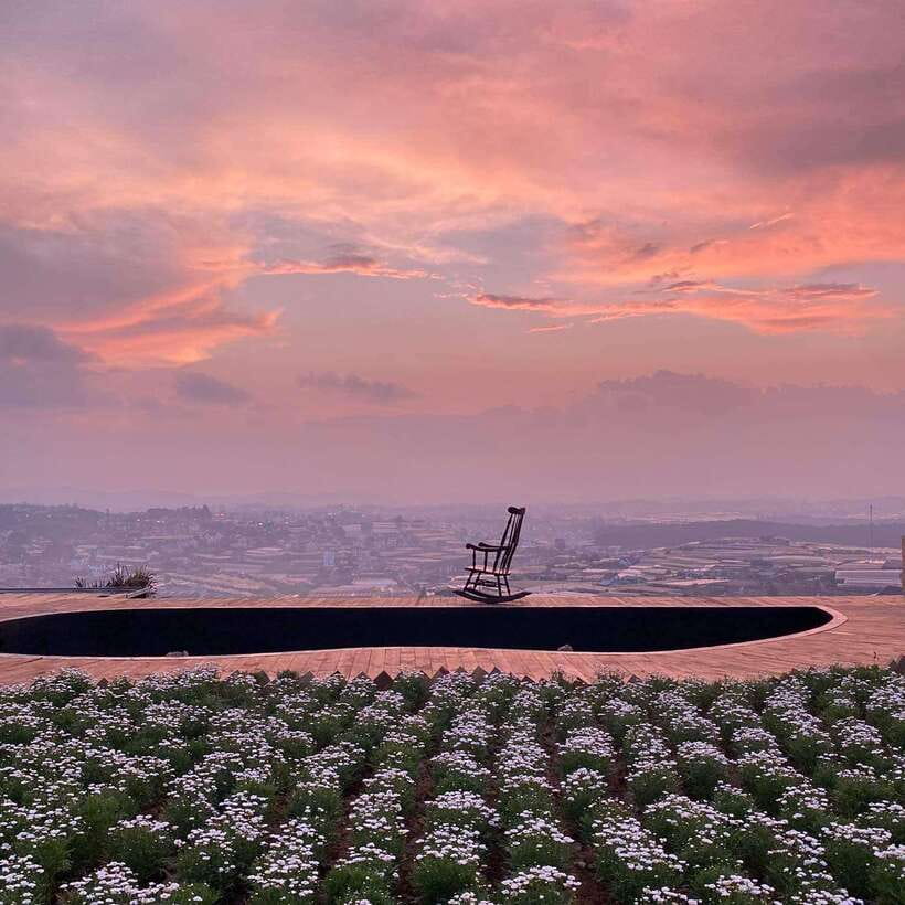 Da Lat: Sunrise Panorama, Green Tea Hill and Strawberry Farm - A playful pause with three active attractions