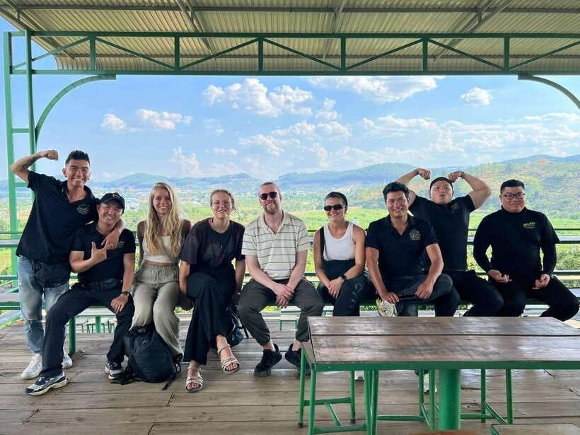Dalat: MOTORBIKE TOUR TO PONGOUR FALLS- SILK- COFFEE FARM - Pongour Falls and the first big water stop