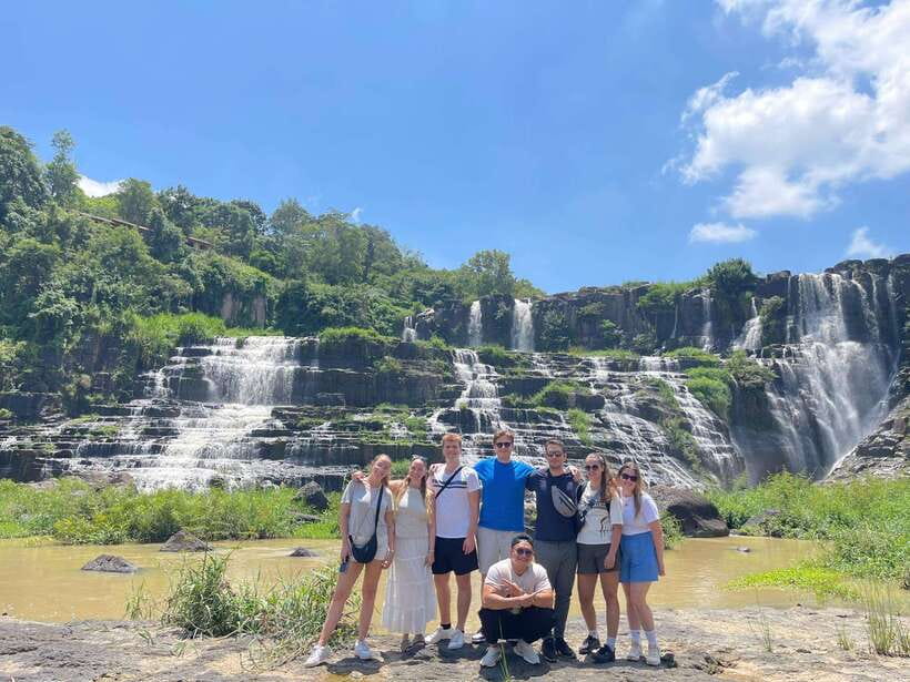 Dalat: MOTORBIKE TOUR TO PONGOUR FALLS- SILK- COFFEE FARM - Riding from Dalat into the countryside