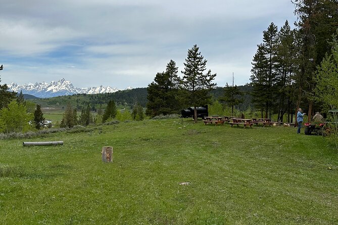 Dinner Cookout Ride at Heart Six Ranch - Climbing for the big Grand Teton photograph