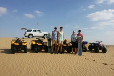 Dubai Desert Morning Tour in 4WD Vehicle: Camel Ride, Quad Bike Tour, Sandboarding, and Camel Farm