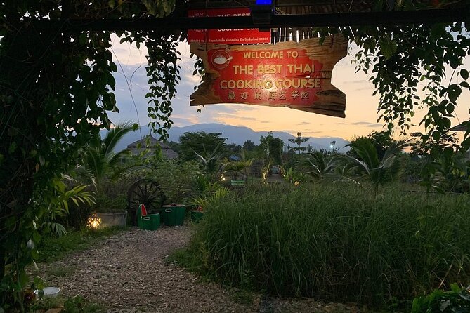 Evening Cooking Class in Organic Farm with Local Market Tour - Six Thai dishes and your own cooking station