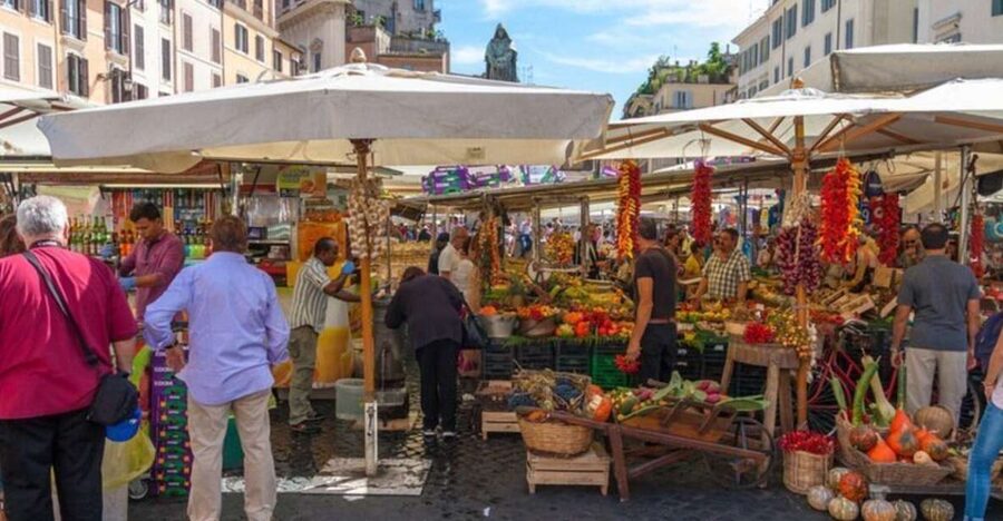 Farmers Market Shopping and Roman Full Course Class - SHARED - Making pasta, a main course, contorno, and dessert