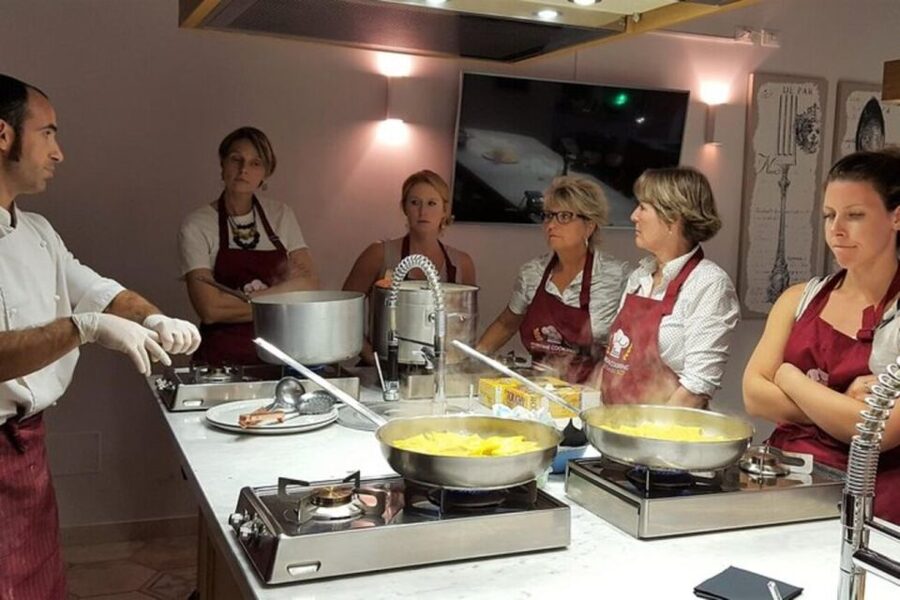 Farmers Market Shopping and Roman Full Course Class - SHARED - From market basket to cooking school