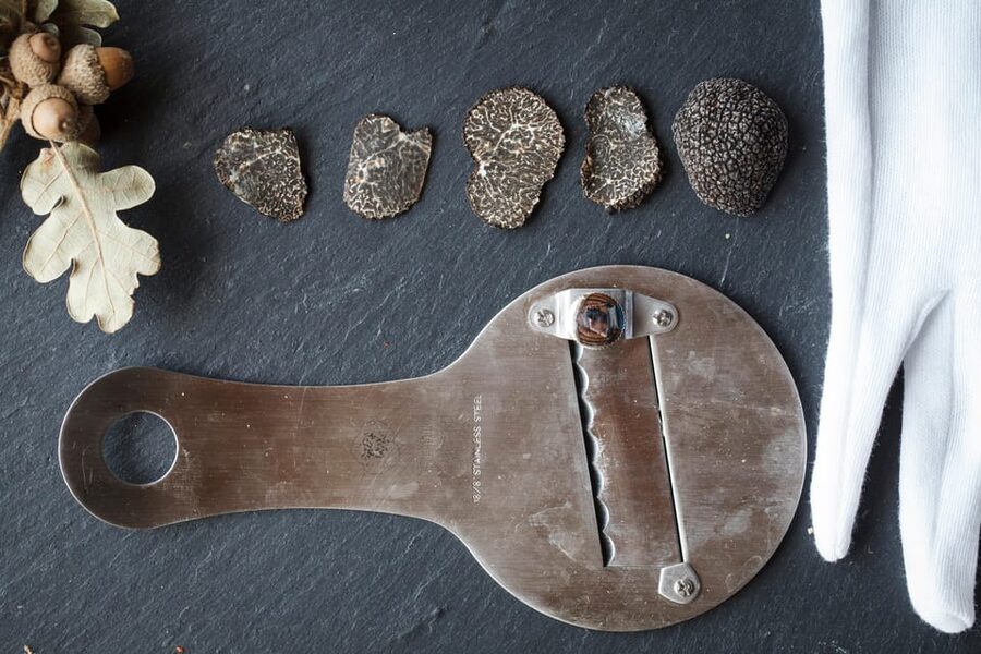 From location: Truffle farm visit, culinary workshop, meal - The three-course truffle tasting, from eggs to macaroon