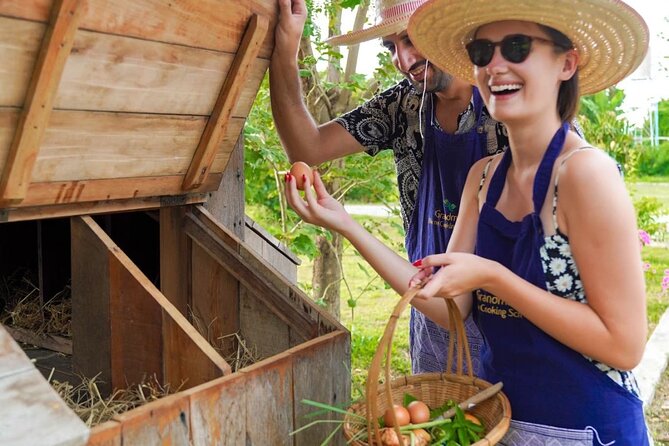 Full-Day Thai Cooking Class with Grandma - Market and Farm Tour - An open-air kitchen with your own station