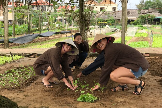 Gardening at Tra Que Vegetable Village and cooking class - Cycling from Hoi An through the rice fields
