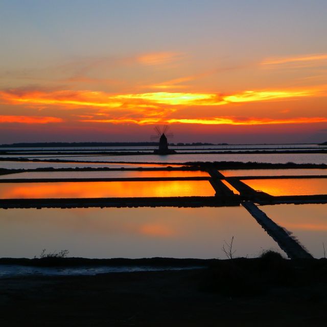 Guided tour of the Marsala Salt Pans and salt harvesting - Walking among tanks, canals, windmills, and salt piles