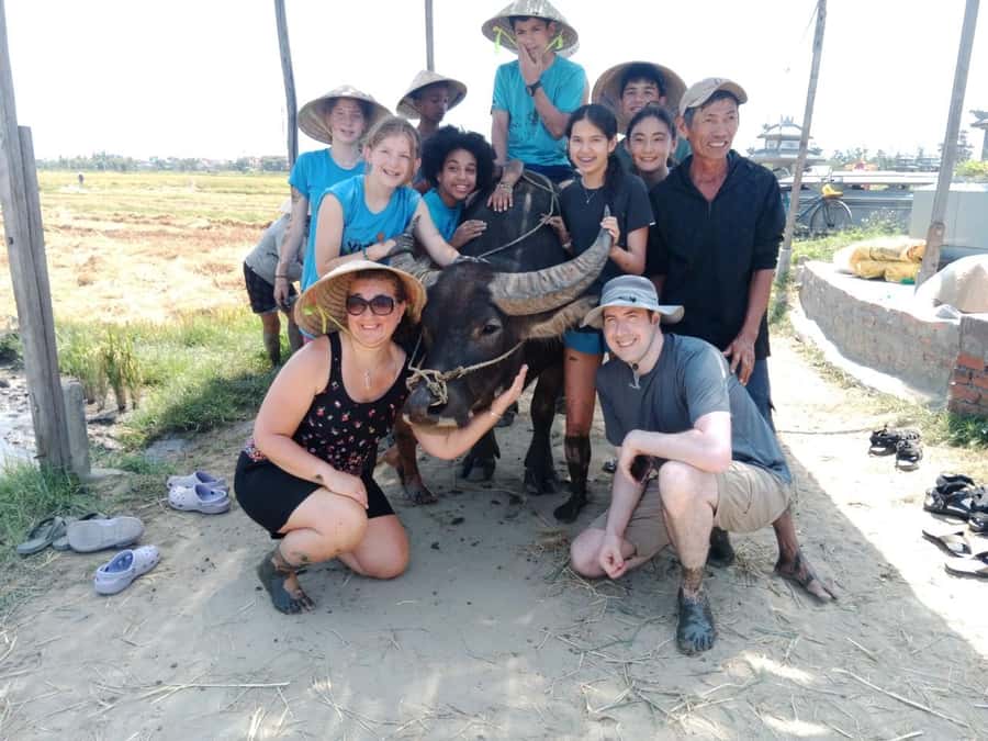 Hoi An: Countryside by Cycling, Buffalo Riding & Do Farming - Meeting the water buffalo