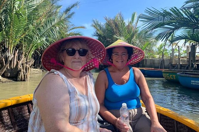 Hoi An Countryside Tour with Bamboo Basket Boat Rowing , Buffalo Ride, Farming - Bay Mau Coconut Forest: basket boats, nets, and leaf souvenirs