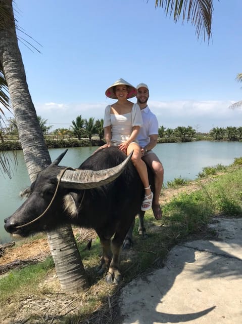 Hoi An : Eco Farming Bicycle Tour and Basket Boat Ride - Entering the water coconut forest by basket boat
