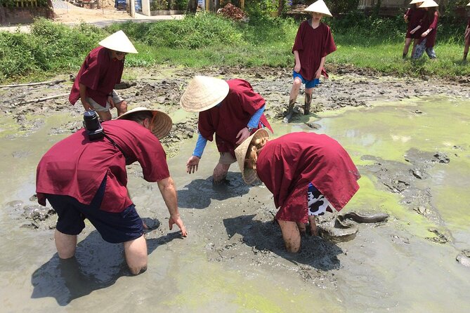 Hoi An Wet Rice Farming Tour Private Round Boat Fishing & Lunch - Into the Bay Mau Coconut Forest by basket boat