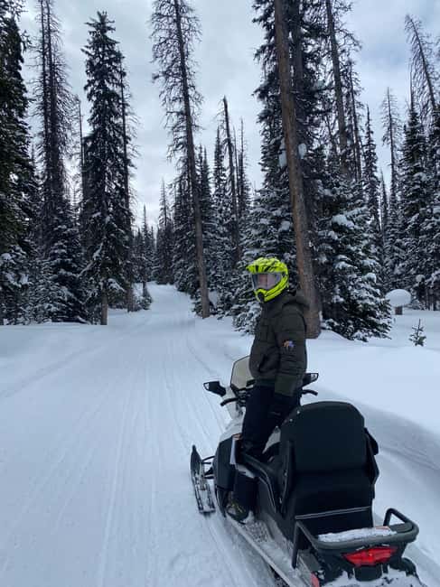Jackson Hole: Snowmobile Tour in Bridger-Teton - Learning the basics before the forest ride