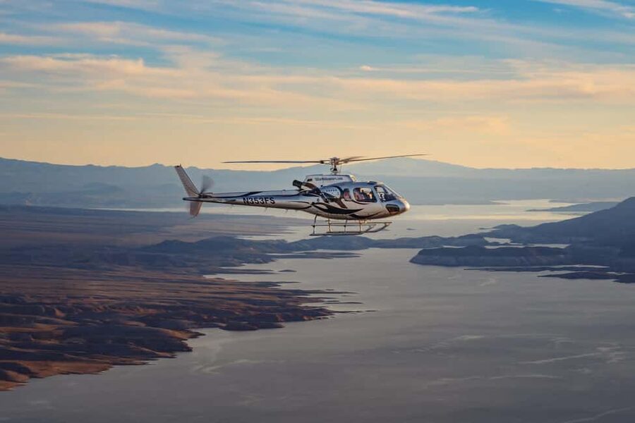 Las Vegas: Grand Canyon Helicopter Western Ranch Adventure - Leaving Las Vegas over the Mojave Desert