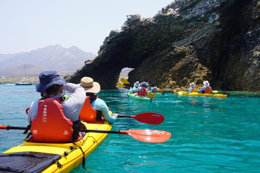 Naxos: Kampos Farm Sea Kayak Tour with Snorkeling & Picnic - Getting ready for the sea