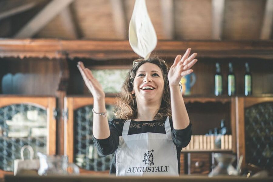 Partinico: Pizza-Making Class on an Organic Farm with Wine - Making pizza with local music in the background
