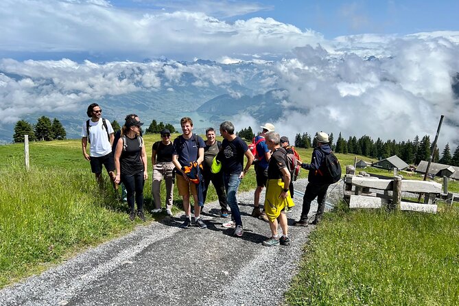 Private Guided Hike on Mt. Rigi with Farm Visit and BBQ - A Swiss sausage BBQ at a mountain outpost