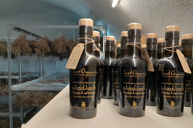 Private Olive Oil tasting & Liqueur experience - Entering the cave where herbs were dried