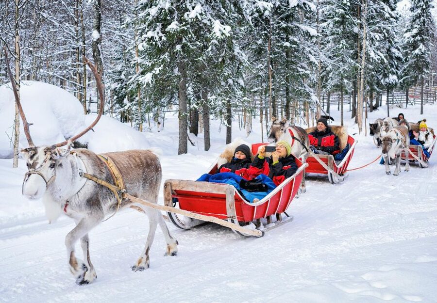 Rovaniemi: Authentic Reindeer Farm Visit & Short Sleigh Ride - Inside the kota by the fire