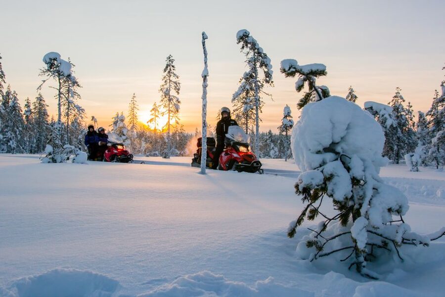 Rovaniemi: Snowmobile Safari to a Reindeer Farm - The ride to the reindeer farm