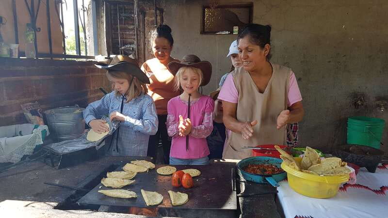 San Miguel de Allende: Full-Day Ranch Adventure - A cowboy campfire meal on the trail