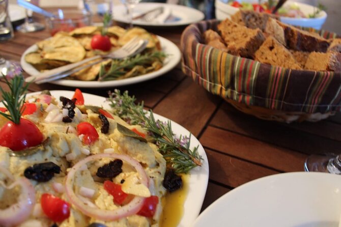 Santorini Family Farm Food & Wine Tour with Cooking Class - From garden produce to the cooking table