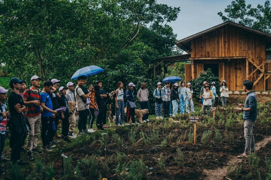 Scented candle workshop at Twin Beans Farm - Da Lat suburb - Decorating with flowers and farm finds