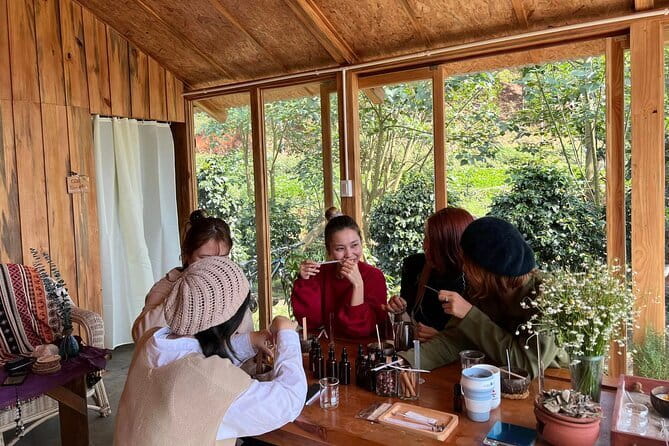 Scented Candle Workshop in Twin Beans Farm Da Lat - The herb garden and the source of the scents