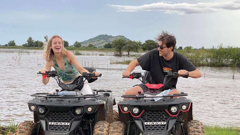 Siem Reap: Khmer Village and Fish Farm ATV Tour - Rice paddies, farm work, and wide-open views