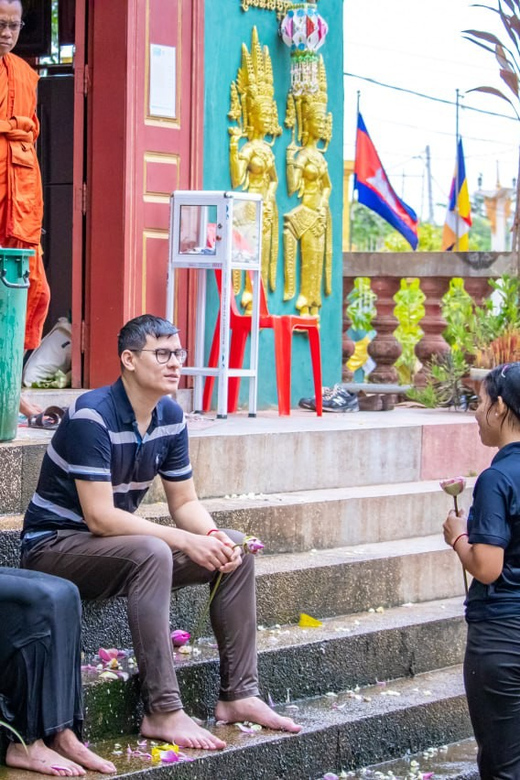 Siem Reap: Khmer Water Blessing by Monk and Lotus Farm Visit - The guides and tuk-tuk ride