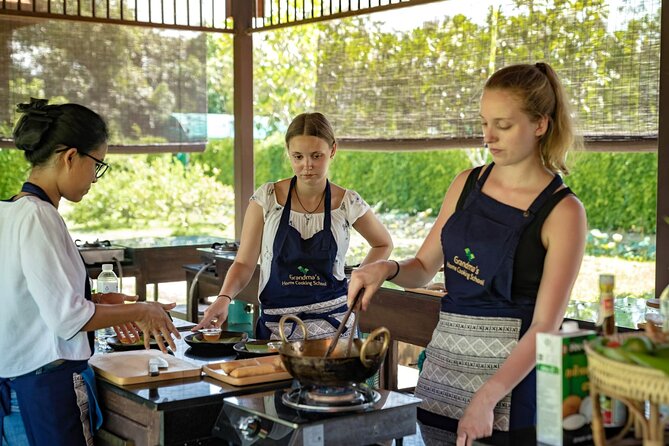 Sunset Thai Cooking with Grandma - Farm & Evening Feast - Your own station and a real wok