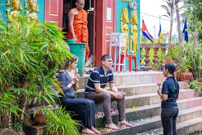 Traditional Khmer Water Blessing by Monk and Lotus Farm Visit - Hotel pickup and the tuk-tuk ride
