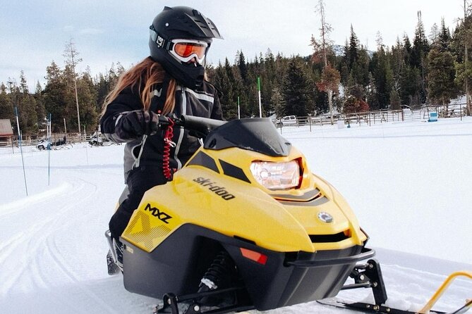 Turpin Meadow Ranch Snowmobiling in Jackson Hole - Sharing a two-seat Ski-Doo