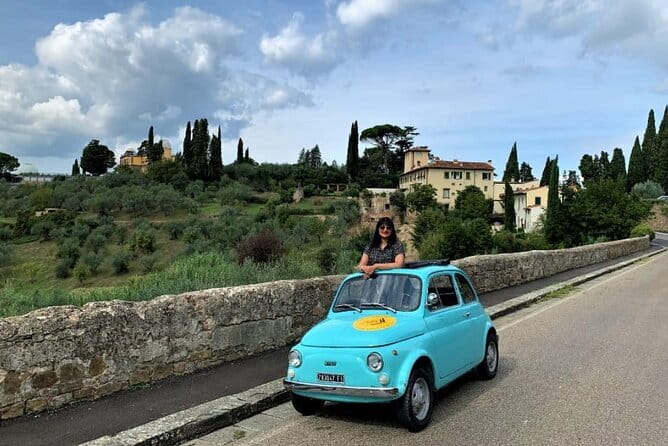 Vintage Fiat 500 Wine Tour and Tuscan Lunch at Farm in Chianti - Following the Chiantigiana into the hills