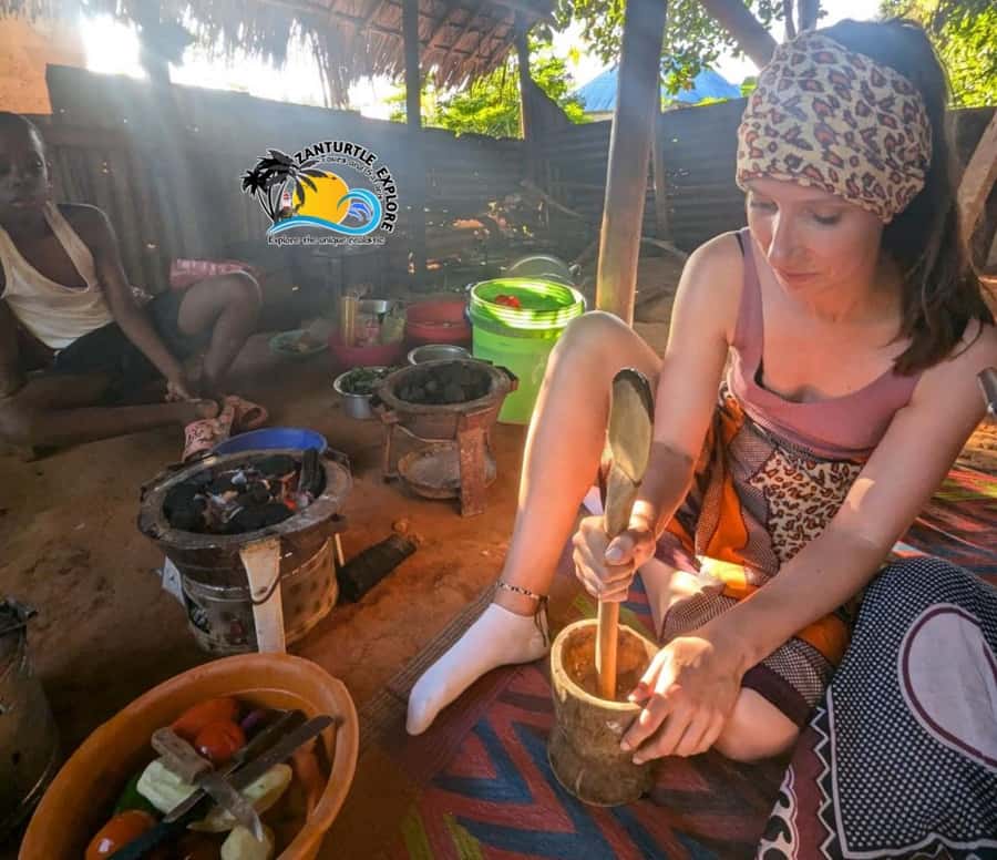 Zanzibar: Spice Farm Tour with Traditional Cooking Class - Harvesting ingredients for lunch
